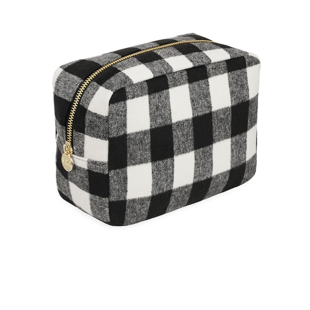 Stoney Clover Lane Large Buffalo plaid Novelty Pouch